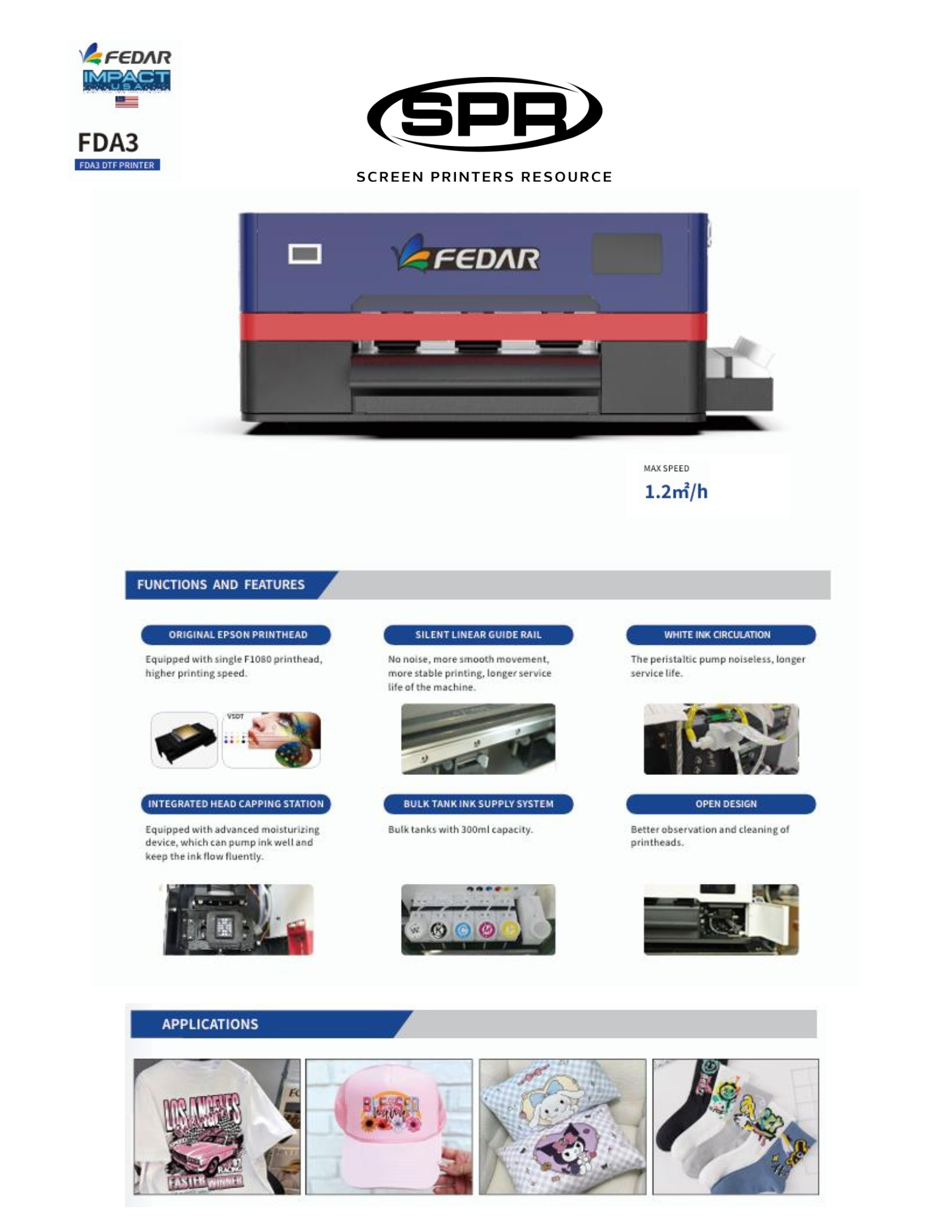 Fedar FDA 3 | DTF Printer