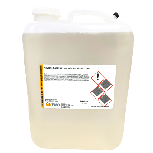 KIWOCLEAN 281 LOW VOC INK WASH CONCENTRATE (formerly known as 90281VP)